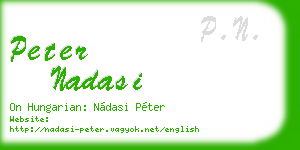peter nadasi business card